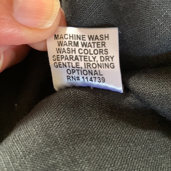 Flax 100% Linen Lagenlook Jacket/ Blouse/ Blazer Size S Black Button Down Shirt - Picture 4 of 12